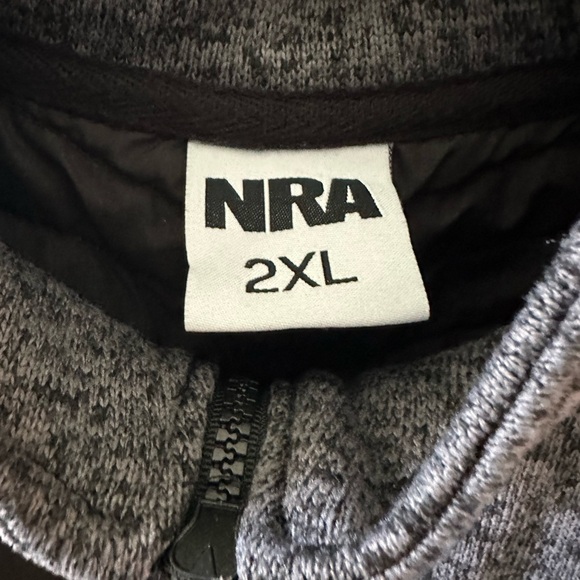 NRA Gray Quarter-Zip Fleece Sweater - Picture 4 of 5